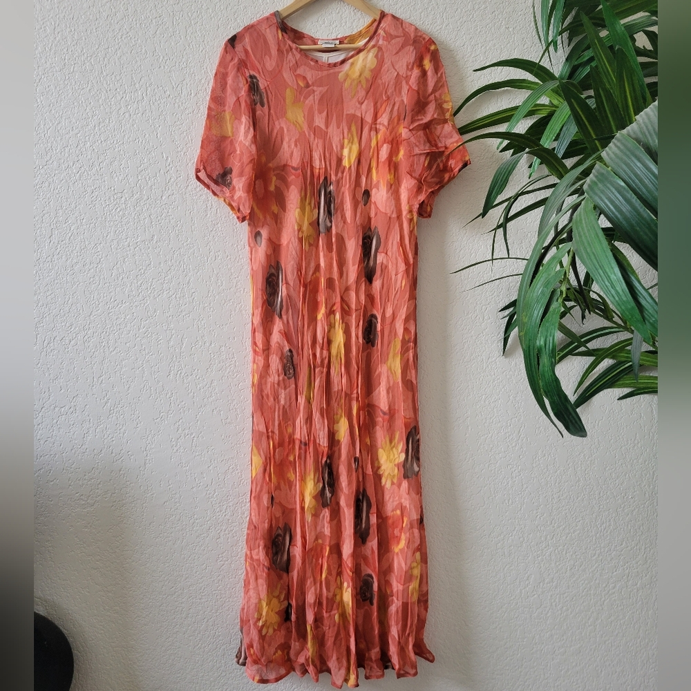Maxi Dress Smica - Orange and Yellow XL